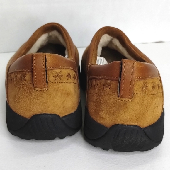 L.L.Bean Suede Shearling Slip-on Mocs women's 7 EUC - Picture 4 of 8